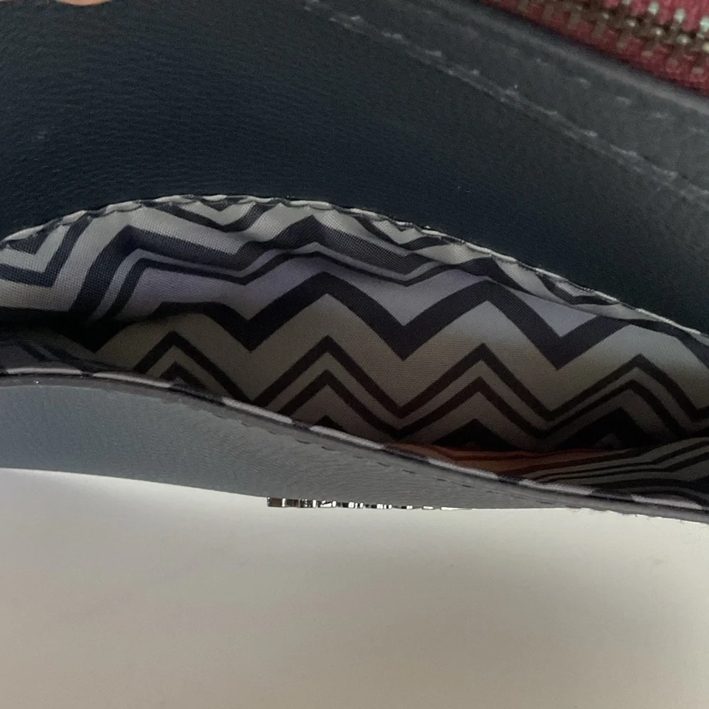 NWOT Missoni Vegan Navy Blue Leather Cosmetic Bag